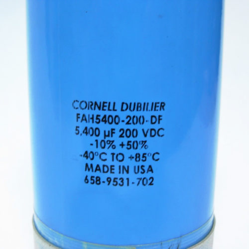 Cornell Dubilier Capacitor 5400 uf 200 VDC FAH5400 200 DF 222546141485 3